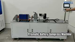 Máquina de acumulación y compresión de baterías prismáticas