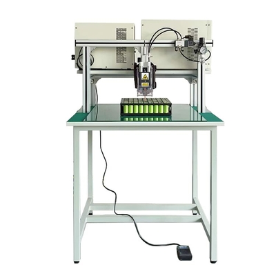 Máquina de soldadura por puntos de batería cilíndrica de litio manual neumática de pórtico 18650 21700