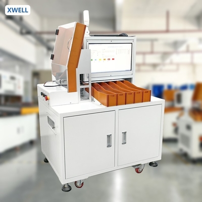 Máquina automática de clasificación de baterías cilíndricas de 5 canales para 18650, 26650, 32650, 21700 células con voltaje y resistencia