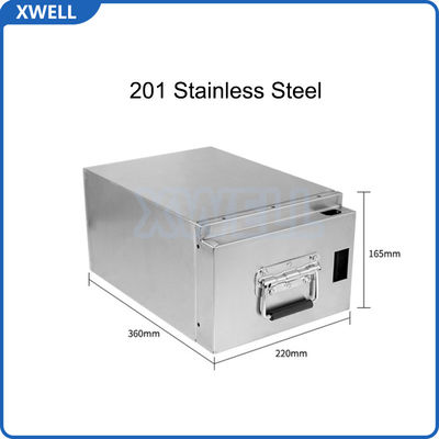 Caja de batería de acero inoxidable con diseño estructural sin soldadura para caja de batería de litio de 6v a 72v