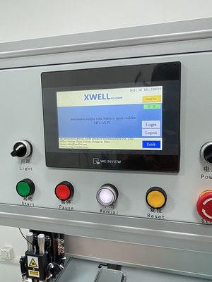 Buen precio Sola máquina automática lateral de la soldadura por puntos para la tira cilíndrica del níquel de la batería en línea