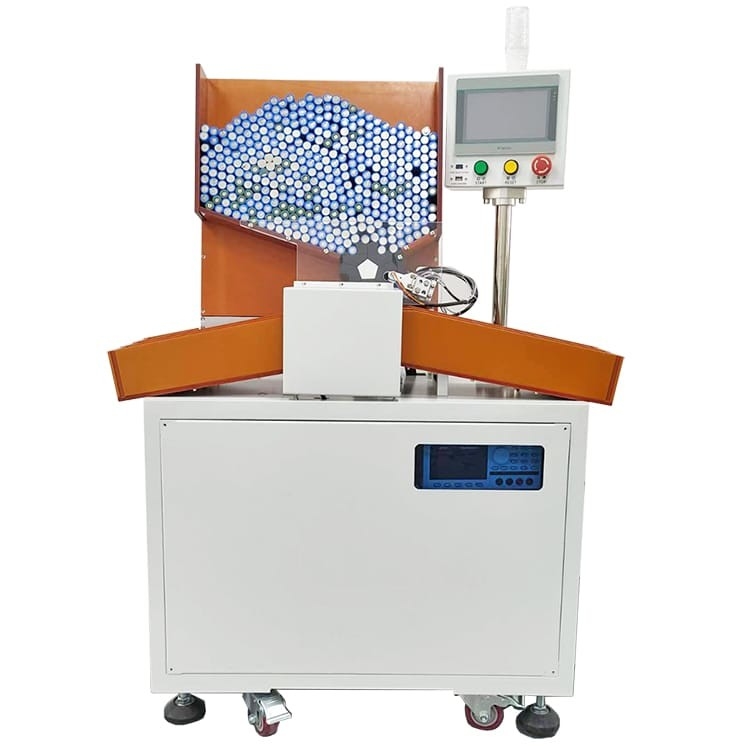 Clasificadora automática de batería cilíndrica de 5 canales para fabricación de embalaje de batería