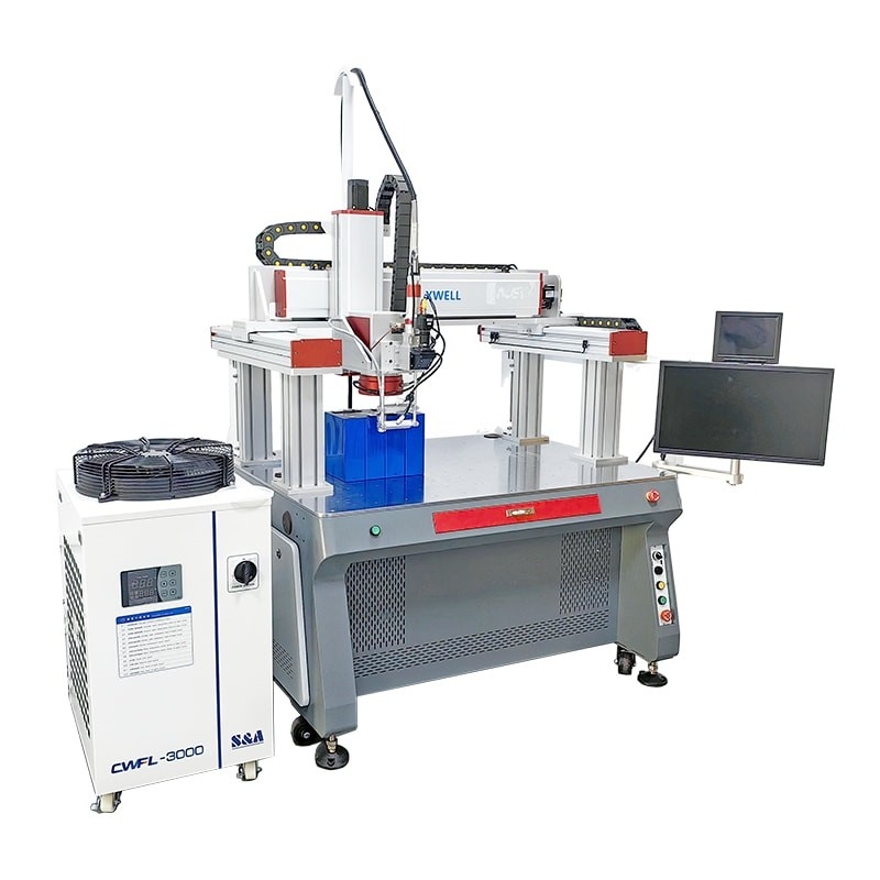 Máquina de soldadura láser automática de barras de aluminio y níquel para baterías de litio prismáticas