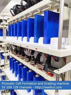Buen precio Máquina clasificadora de la capacidad de la célula de batería del canal 5V 6A 10A 20A de 128 para la célula prismática en línea