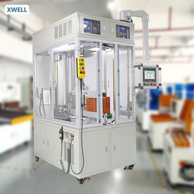 Buen precio XWELL XW-ACDW Máquina de soldadura por puntos de doble cara con paquete de batería transportadora completamente automática para producción de celdas cilíndricas en línea