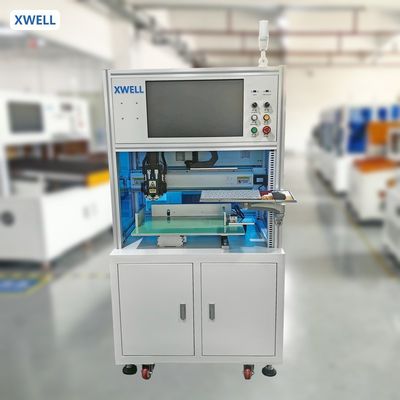 Buen precio Máquina de soldadura automática de un solo lado con cabeza giratoria de control numérico para el montaje de baterías de 18650/21700 en línea