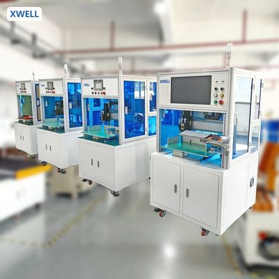 Buen precio XW-ADW Máquina automática de soldadura por puntos de baterías de doble lado 10000A Refrigeración por agua para paquetes de baterías de vehículos eléctricos en línea