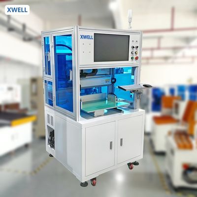 Buen precio XW-ADW Máquina automática de soldadura por puntos de batería de doble lado 8000A Cabeza de soldadura giratoria Control de PC por puntos inclinados en línea