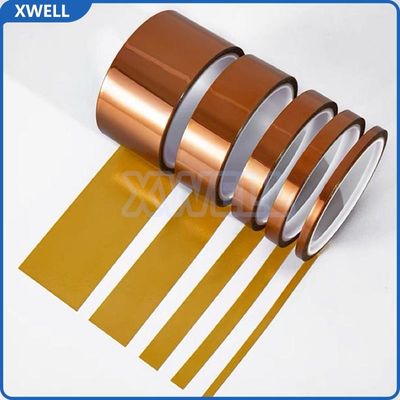 Buen precio Heat Resistant Polyimide Film Tape High Temperature Single Sided Tape With Die Cutting, Gold Finger High Temperature Tape for Circuit Board Solder Mask Heat Resistance and Battery Insulation en línea