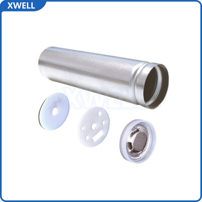 Slotted 18650 Cylindrical Battery Case Set - Pre-Nickel-Plated Steel Shell + Insulation Gaskets + Explosion-Proof Cap