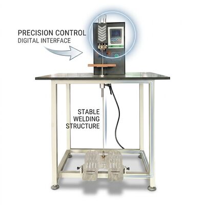 Buen precio Máquina de soldadura neumática con batería MD-MND5000, soldador por puntos inversor de 5000A con mesa grande online